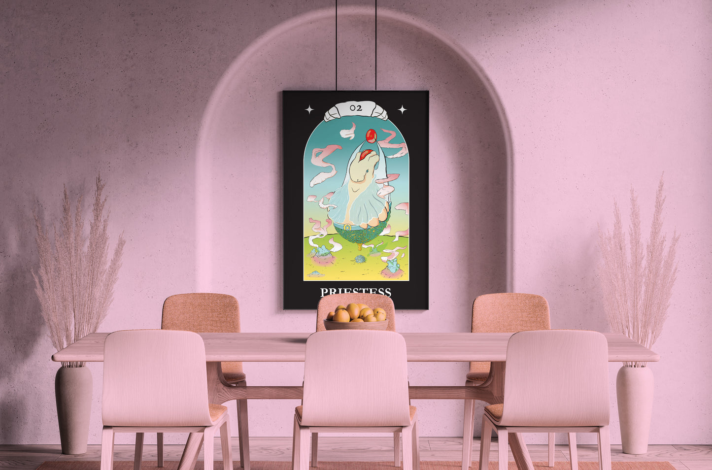 02 Priestess - Ego's Menagerie - Wall Print